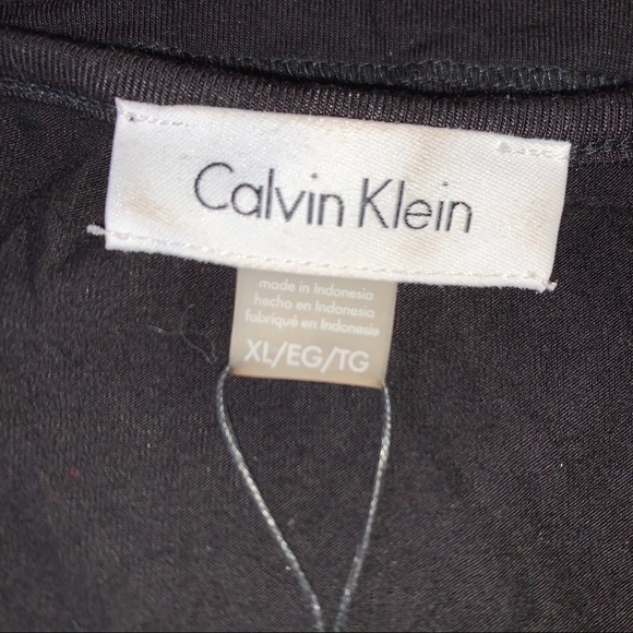 Calvin Klein Black Abstract Faux Suede Top - Picture 3 of 8